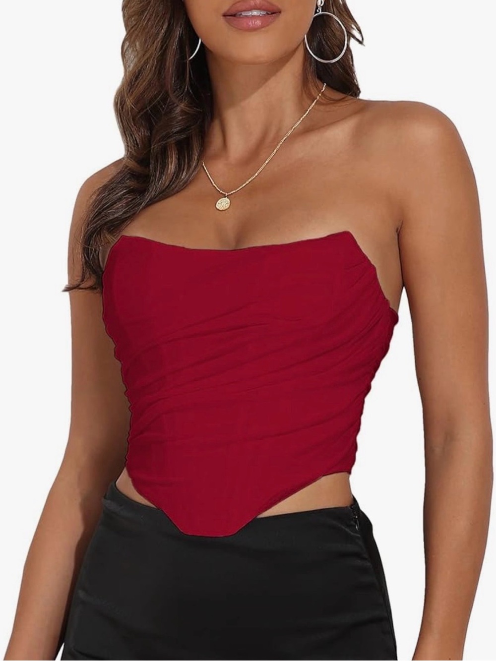 Strapless Ruched Top